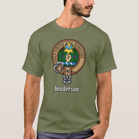 T-shirt Clan Henderson Crest sur Tartan (Devant)
