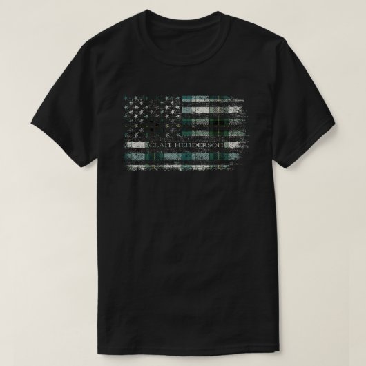T-shirt Clan Henderson Dress Scottish tartan Drapeau améri (Design devant)