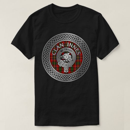 T-shirt Clan Innes Crest Tartan Knot (Design devant)