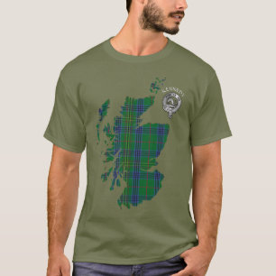 T-shirt Clan Kennedy Tartan Carte & Crest
