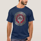 T-shirt Clan Leslie Crest & Tartan Knot (Devant)