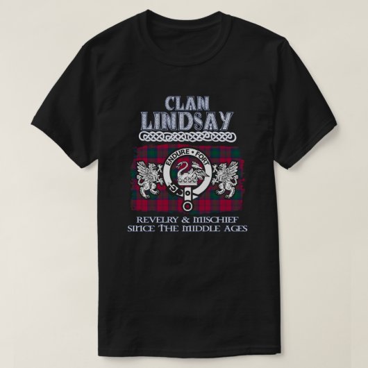 T-shirt Clan Lindsay crête écossaise clans écossais nom de (Design devant)