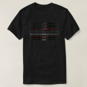 T-shirt Clan Lindsay Hunting Scottish tartan Drapeau améri (Design devant)