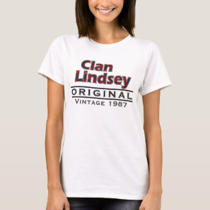 T-shirt Clan Lindsey Personnaliser Vintage Votre anniversa