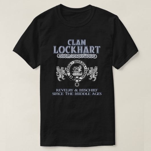 T-shirt Clan Lockhart crest Scottish clans Scottish surnam (Design devant)