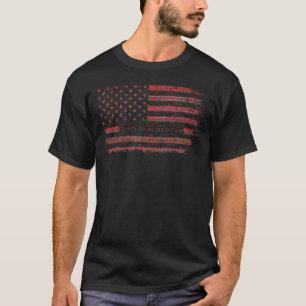T-shirt Clan MacAlister Scottish tartan drapeau américain