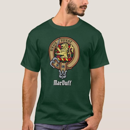 T-shirt Clan MacDuff Crest sur Tartan (Devant)