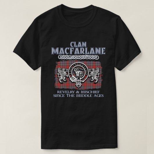 T-shirt Clan MacFarlane crête clans écossais surn écossais (Design devant)