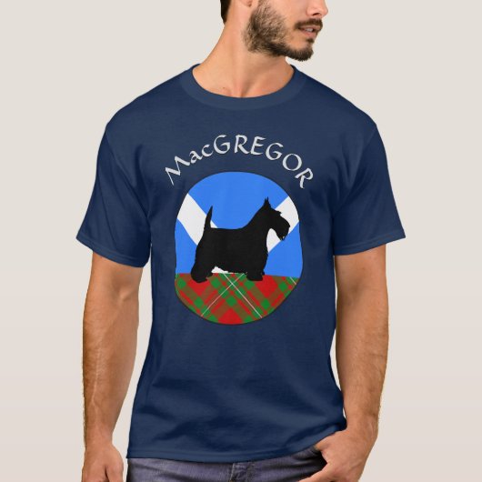 T-shirt Clan MacGregor Tartan & Scottie (Devant)
