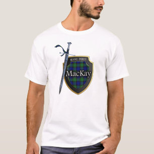 T-shirt Clan MacKay Tartan Scottish Shield & Sword