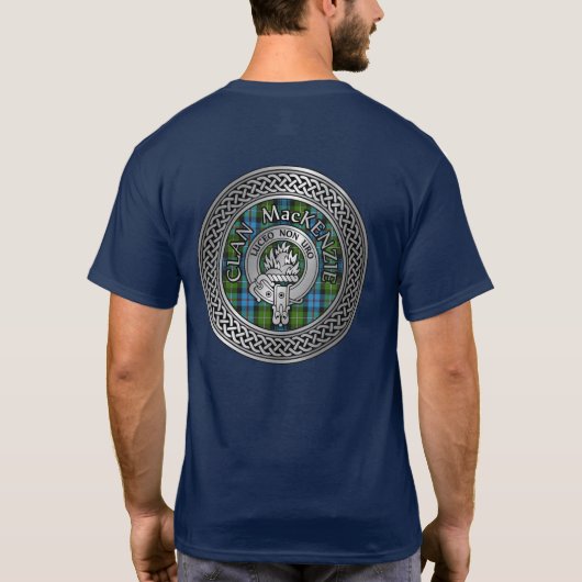 T-shirt Clan MacKenzie Crest & Tartan Knot (Dos)