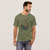T-shirt Clan MacNeill de Gigha Tartan Bagpipes (Devant entier)
