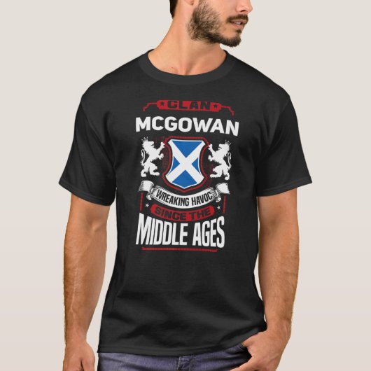T-shirt Clan McGowan Scottish Nom de famille Réunion de fa (Devant)