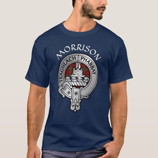 T-shirt Clan Morrison Crest & Tartan (Devant)