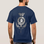 T-shirt Clan Ramsay Crest & Tartan Thistle (Dos)