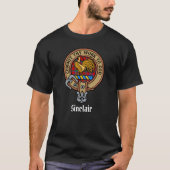 T-shirt Clan Sinclair Crest sur Tartan (Devant)