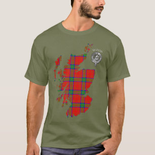 T-shirt Clan Wood Crest & Robe Tartan Carte