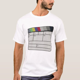 T-shirt Clap de cinéma couleur barres film rétro