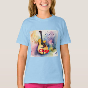 T-shirt "Clap 'n' Strum : Light Blue Kids' Musical Tee"