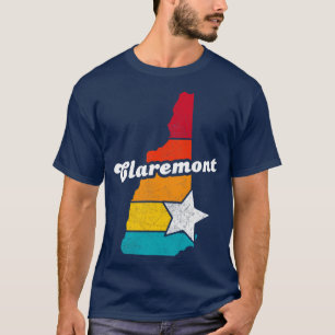T-shirt Claremont New Hampshire Vintage Souveni détendu
