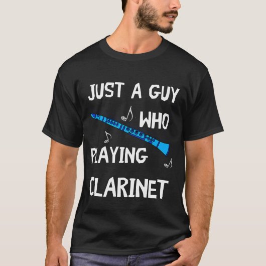 T-shirt Clarinet Boys Clarinet Player Instrument Jouer (Devant)