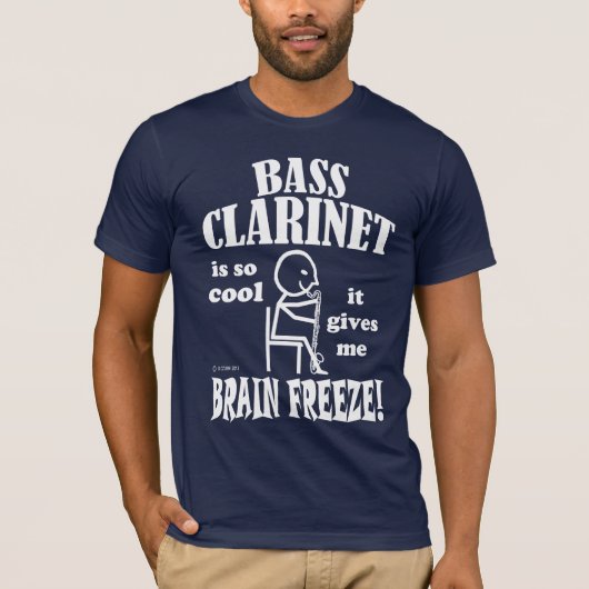T-shirt Clarinet de basse, gel du cerveau (Devant)
