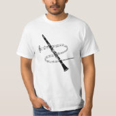 T-shirt Clarinet et notes musicales (Devant)