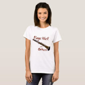 T-shirt Clarinet Joue Bien Avec Les Autres (Devant entier)