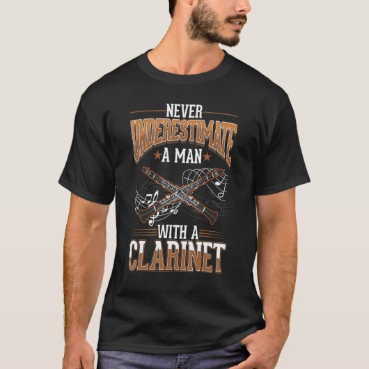 T-shirt Clarinet Man Clarinetist (Devant)