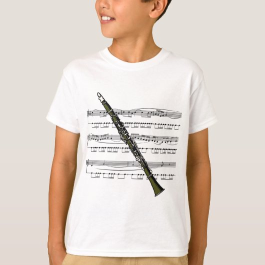 T-shirt Clarinet musical 09 B (Devant)