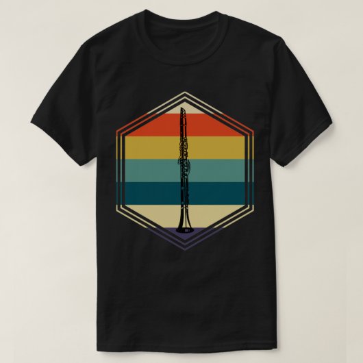T-shirt Clarinet rétro (Design devant)