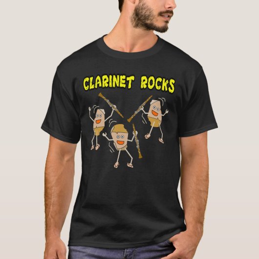 T-shirt Clarinet Rocks (Devant)