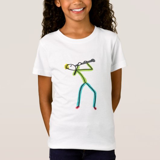 T-Shirt Clarinet Stickman (Devant)
