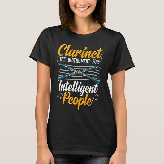 T-shirt Clarinet the instrument for intelligent people Cla (Devant)