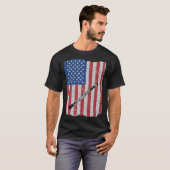 T-shirt Clarinet Usa Flag Clarinet Player Clarinetist (Devant entier)