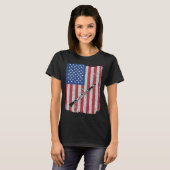 T-shirt Clarinet Usa Flag Clarinet Player Clarinetist (Devant entier)