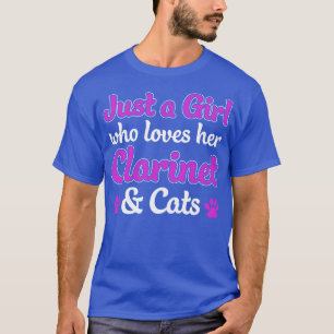 T-shirt Clarinetist Femme qui aime Clarinet et chats