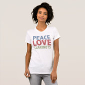 T-shirt Clarinettes d'amour de paix (Devant entier)