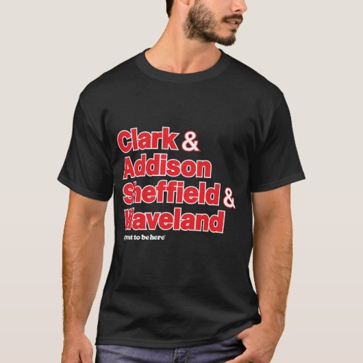 T-shirt Clark & Addison Sheffield & Waveland Chicago (Devant)