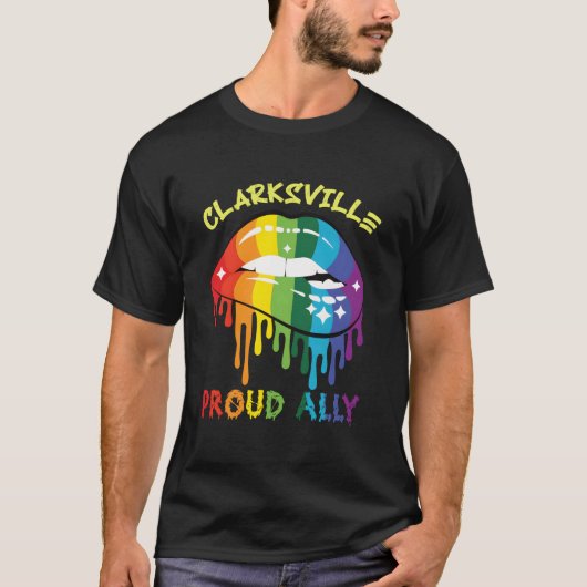 T-shirt Clarksville Proud Ally Lgbtq Pride Us (Devant)