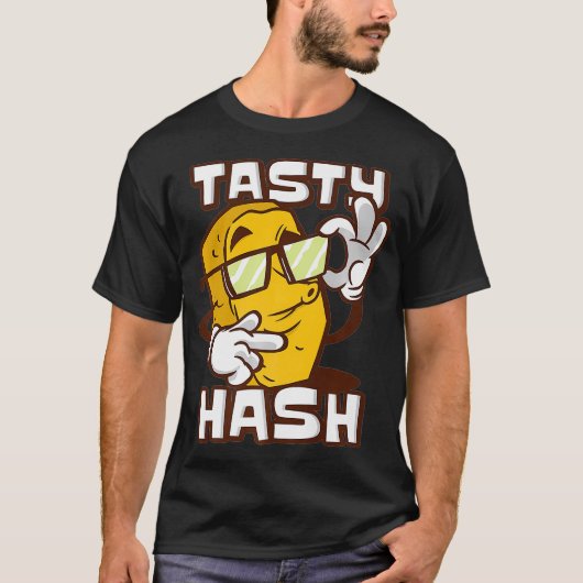 T-shirt Clash Hash Browns Breakfast Food Hash Animal (Devant)