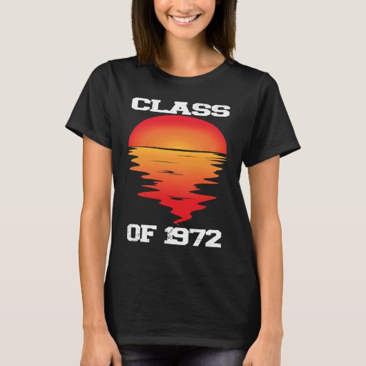 T-shirt CLASS OF 1972  HIGH SCHOOL Retro Sunset 50th Reuni (Devant)