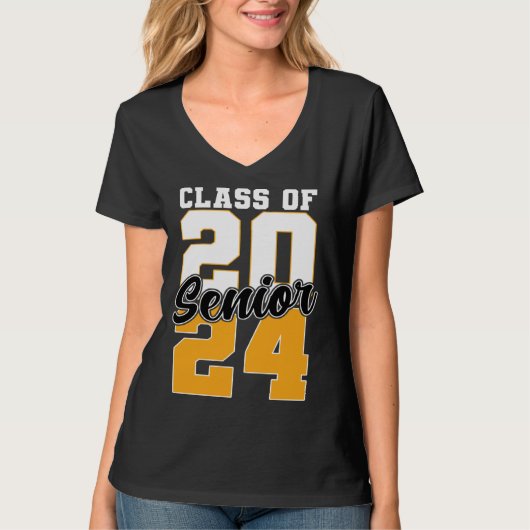 T-shirt Class of 2024 Senior 24 Grad Graduation (Devant)