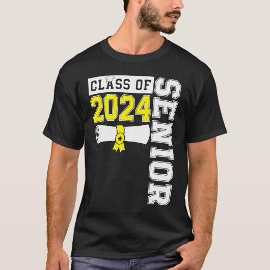 T-shirt Class of 2024 Senior 24 High School Graduation Par (Devant)