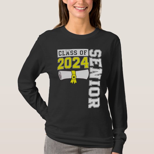 T-shirt Class of 2024 Senior 24 High School Graduation Par (Devant)