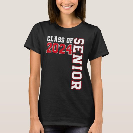 T-shirt Class of 2024 Senior 24 High School Graduation Par (Devant)
