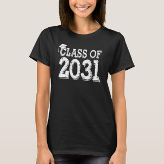 T-shirt Class Of 2031 Grow With Me Graduation First Day Of