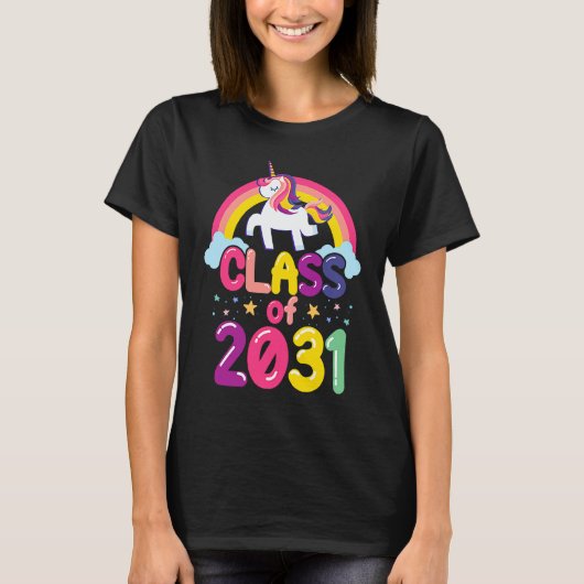 T-shirt Class of 2031 Unicorn Graduation Girls (Devant)