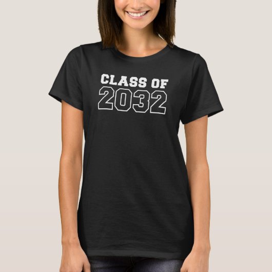 T-shirt Class Of 2032 Teacher Student Cute Graduate Gradu (Devant)