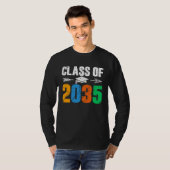 T-shirt Class of 2035 First Day of School Graduation (Devant entier)